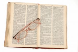 Opened Dictionary Stock Photo