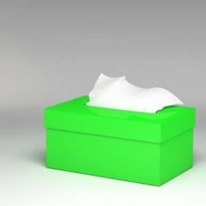 3D Green Tissue Box Stock Art